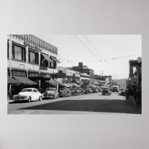 Póster Avenida da universidade em Seattle, Washington