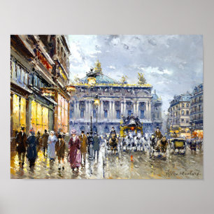Póster Avenida de l'Opera por Antoine Blanchard
