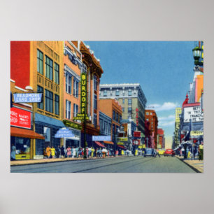 Póster Avenida de Louisville Kentucky quarta que olha