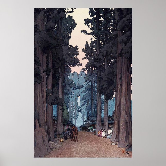 Póster Avenida do Japonês Cedar Trees Repro. Arte (Frente)