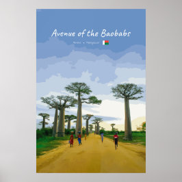 Poster Avenida dos Baobás, Madagascar - Paisagem