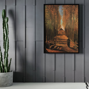 Póster Avenida dos Poplars, no outono, por Vincent van Go