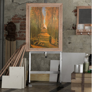 Poster Avenida dos Poplars, no outono, por Vincent van Go