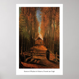 Póster Avenida dos Poplars no outono, Vincent van Gogh. I