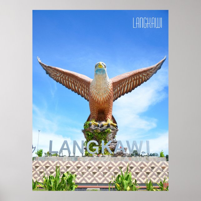 Poster Avenida Eagle Langkawi Malásia Vacation Souvenir (Frente)