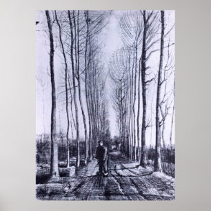 Poster Avenida Poplar de Vincent van Gogh