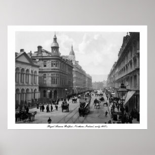 Póster Avenida real Belfast, N. Ireland, 1900s adiantados