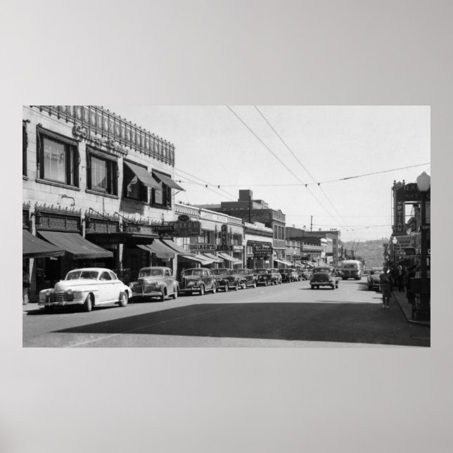 Póster Avenida Universitária em Seattle, Washington (Frente)