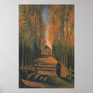 Poster Avenida Van Gogh dos Poplars no outono