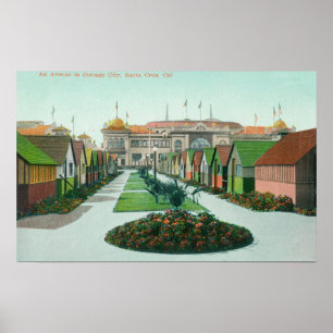 Poster Avenida ViewSanta Cruz da cidade da casa de campo,