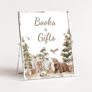 Poster Aventura aguarda livros e presentes de animais flo