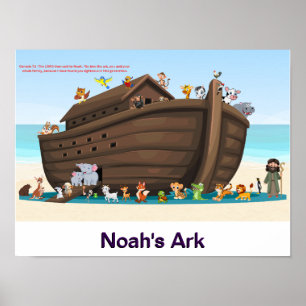 Poster Aventura da Arca de Noé – Obra de Arte do Par Dive