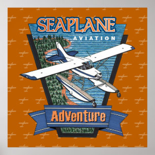 Poster Aventura da Seaplane Aviation