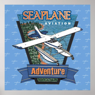 Poster Aventura da Seaplane Aviation