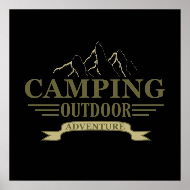 Poster aventura de camping (Frente)