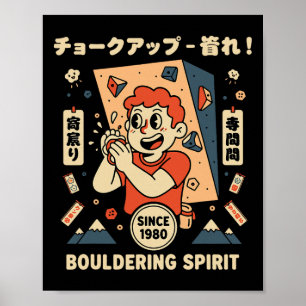 Poster Aventura de escalada Espírito Bouldering