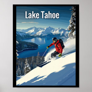 Poster Aventura de Esqui de Inverno no Lago Tahoe