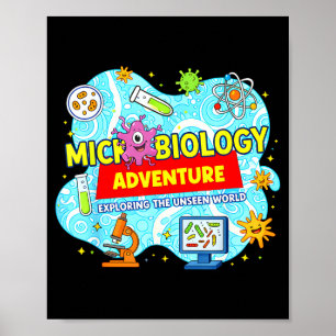 Poster Aventura de Microbiologia Explore a Palavra Invisí
