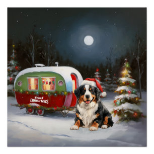 Póster Aventura de Natal da Caravana da Montanha de Berna