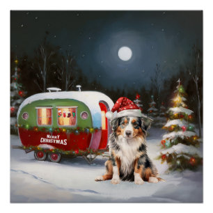 Póster Aventura de Natal da Caravana do Pastor Australian
