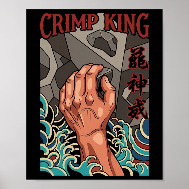 Poster Aventura de Pedra de Escalada Crimp King Boulderin (Frente)
