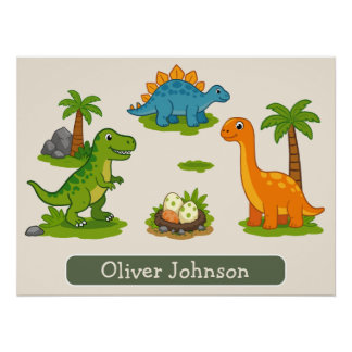 Póster Aventura de Volta às Aulas Começa Aqui Dinossauro
