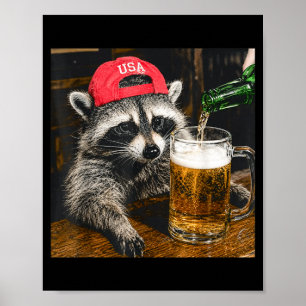 Poster Aventura Divertida de Guaxinim Ganso Sapo Cachorro