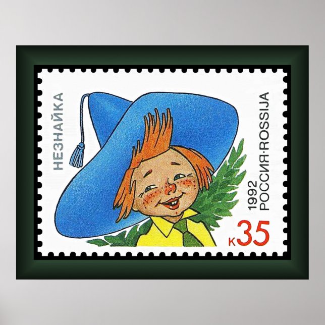 Poster Aventura do Dunno ~ Russo Fairy Tale ~ N.Nosov (Frente)