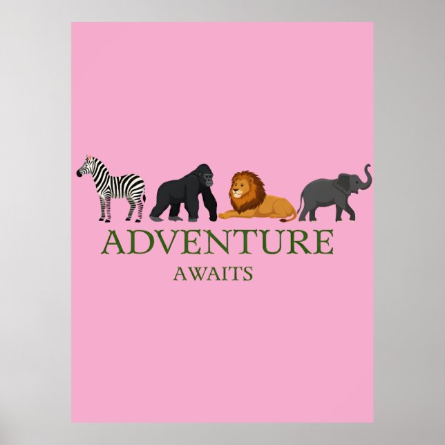 Poster Aventura Espera - Binóculos Antigos e Montanha (Frente)