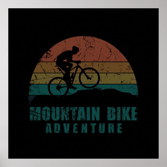 Poster Aventura MTB Vintage - Ciclismo de Montanha (Frente)