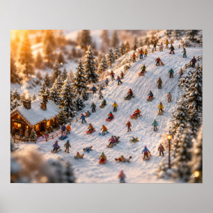 Poster Aventura na Colina de Trenó em Miniatura