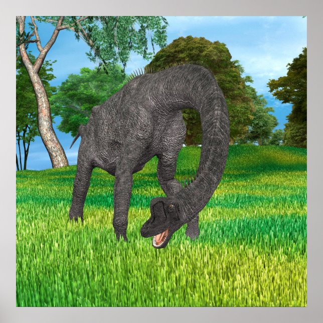 Poster Aventura na Selva do Dinossauro de Pescoço Longo (Frente)