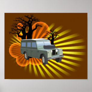 Póster Aventura retro