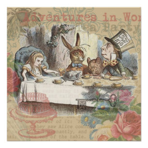 Póster Aventuras de Alice no País das Maravilhas - Chá Ma