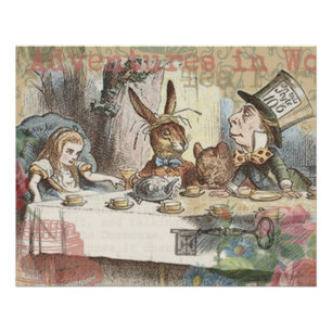 Póster Aventuras de Alice no País das Maravilhas Festa do