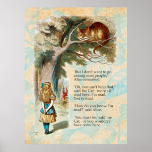 Poster Aventuras de Alice no País das Maravilhas Gato de 