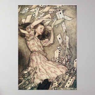 Póster Aventuras de Alices do vintage no país das