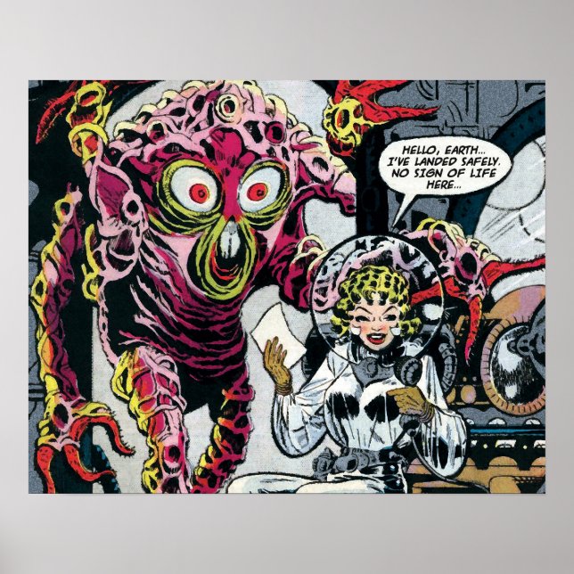 Poster Aventuras Espaciais #12 50 Engraçadas Retro Sci Fi (Frente)