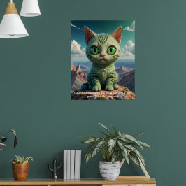 Poster Aventuras Galácticas de Kitten Verde