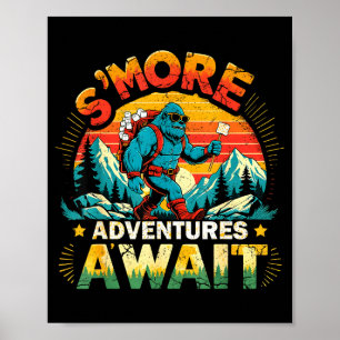 Poster Aventuras Smor esperam divertido pé grande acampam