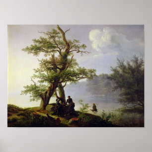 Poster Aves aquáticas da caça, 1828