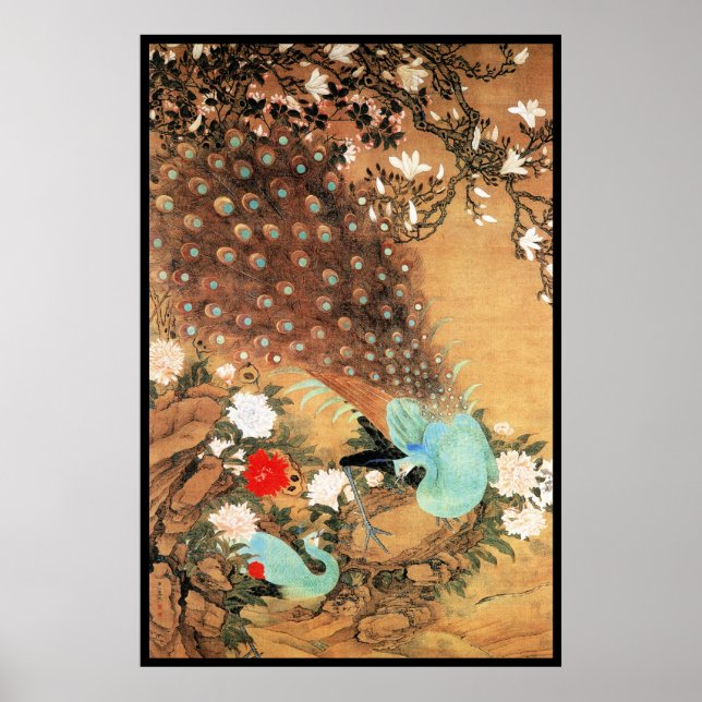 Poster Aves chinesas (Frente)