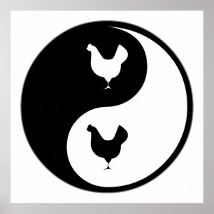 Poster Aves domésticas de Yin Yang