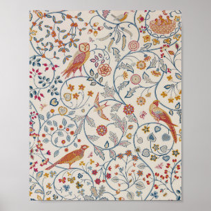 Poster Aves e Flores, William Morris