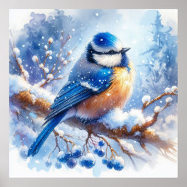 Poster Aves e Paisagem de inverno 35