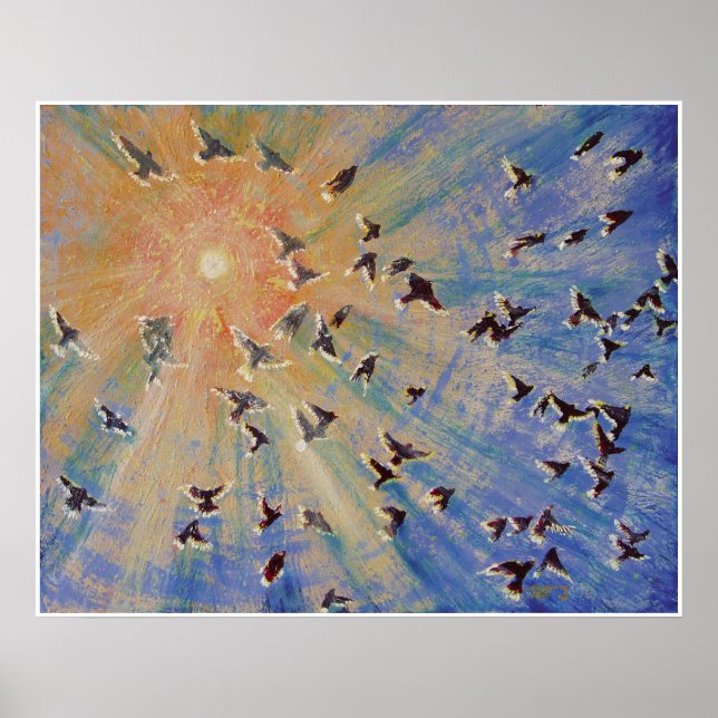 Póster Aves em Voo (Frente)