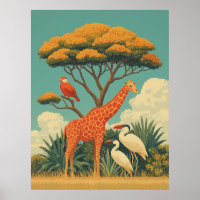 Aves Girafa e Safari
