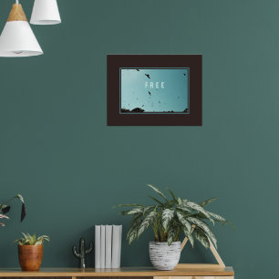 Poster Aves livres no céu