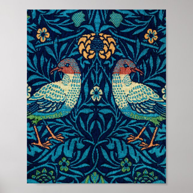 Poster Aves por William Morris (Frente)