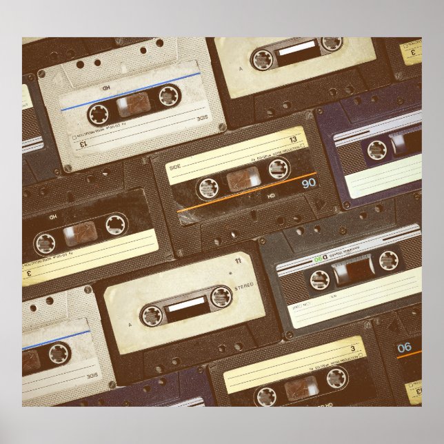 Poster Aves Tropicais: Vintage a tucanos e papagaios (Frente)